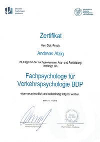 MPU - Berater individualpsychologischer Verkehrspädagoge